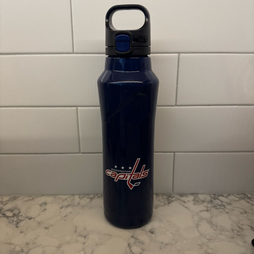 Navy Blue Capitals Water Bottle